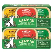 2x Lily's Kitchen Hondenvoer Nat Klassiek Menu Selectiebox 6x150 gr