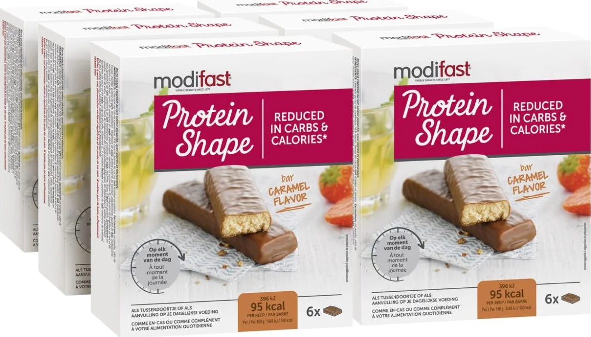 Modifast Protein Shape Reep Chocolade-Karamel 6 x 27 gr