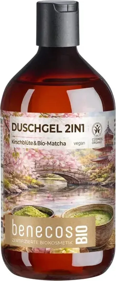 Benecos Bio 2-in-1 Douchegel Cherry Blossom & Matcha 500ML
