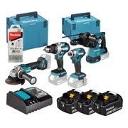 Makita DLX4196JX1 Accu combiset 4-delig 18V 5.0Ah in tas