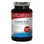 Vitalize Calcium & D3 Kauwtabletten 90KTB