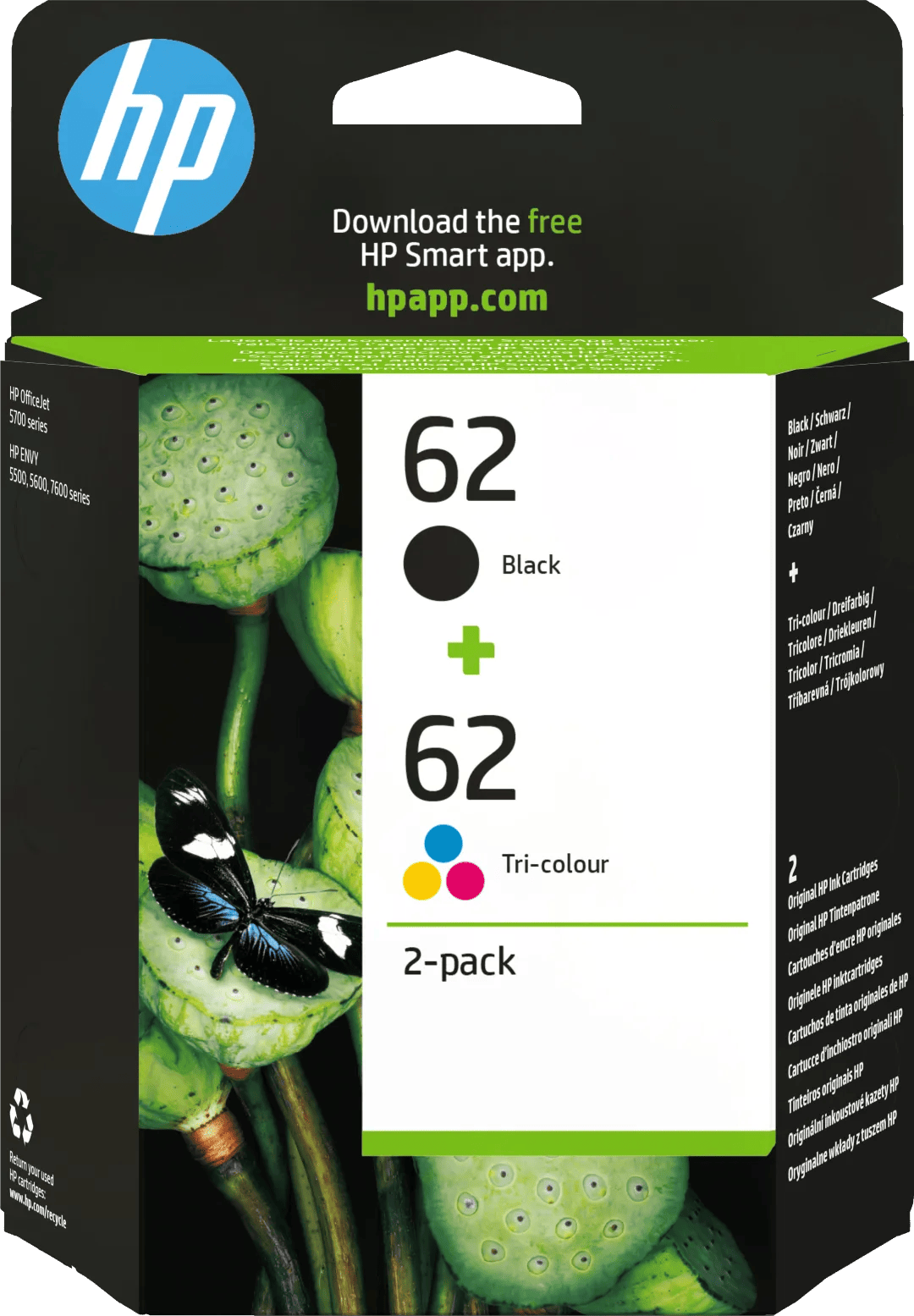 HP 62 Cartridges Combo Pack