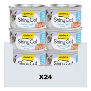 24x GimCat Kattenvoer Nat ShinyCat Filets in Jelly Tonijn & Anjovis 70 gr