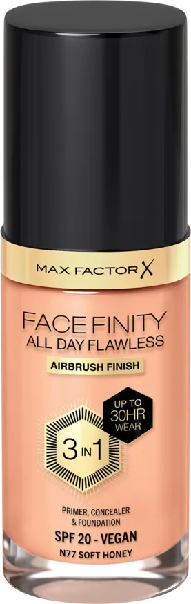 2x Max Factor Facefinity All Day Flawless Foundation N77 Soft Honey 34 ml