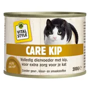 Vitalstyle Kattenvoer Nat Blik Care Kip 200 gr