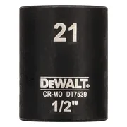 DeWALT DT7539 Krachtdop 1/2" kort | 21mm