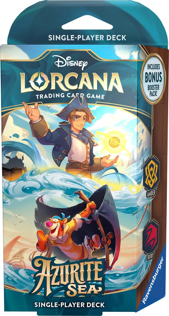 Disney Lorcana Azurite Sea Starter Deck Go Go Tomago & Gadget Hackwrench