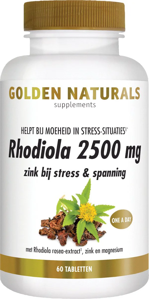 Golden Naturals Rhodiola 2500mg Vegan 60 tabletten