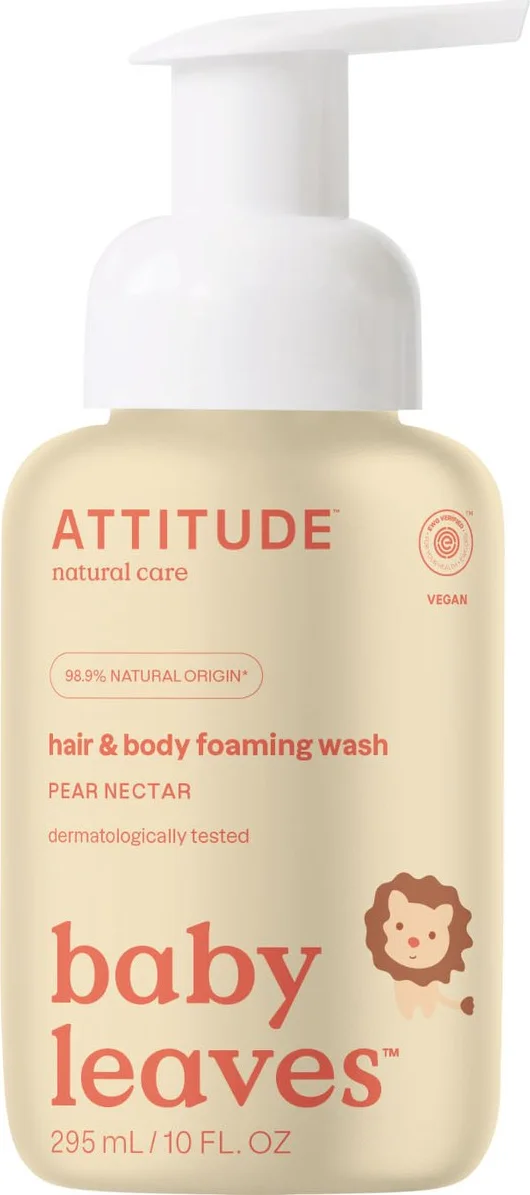 Attitude Baby Leaves Hair & Body Foaming Wash 295ML