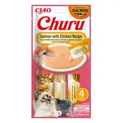 Ciao Churu Puree Kattensnack Salmon & Chicken 4 x 14 gr