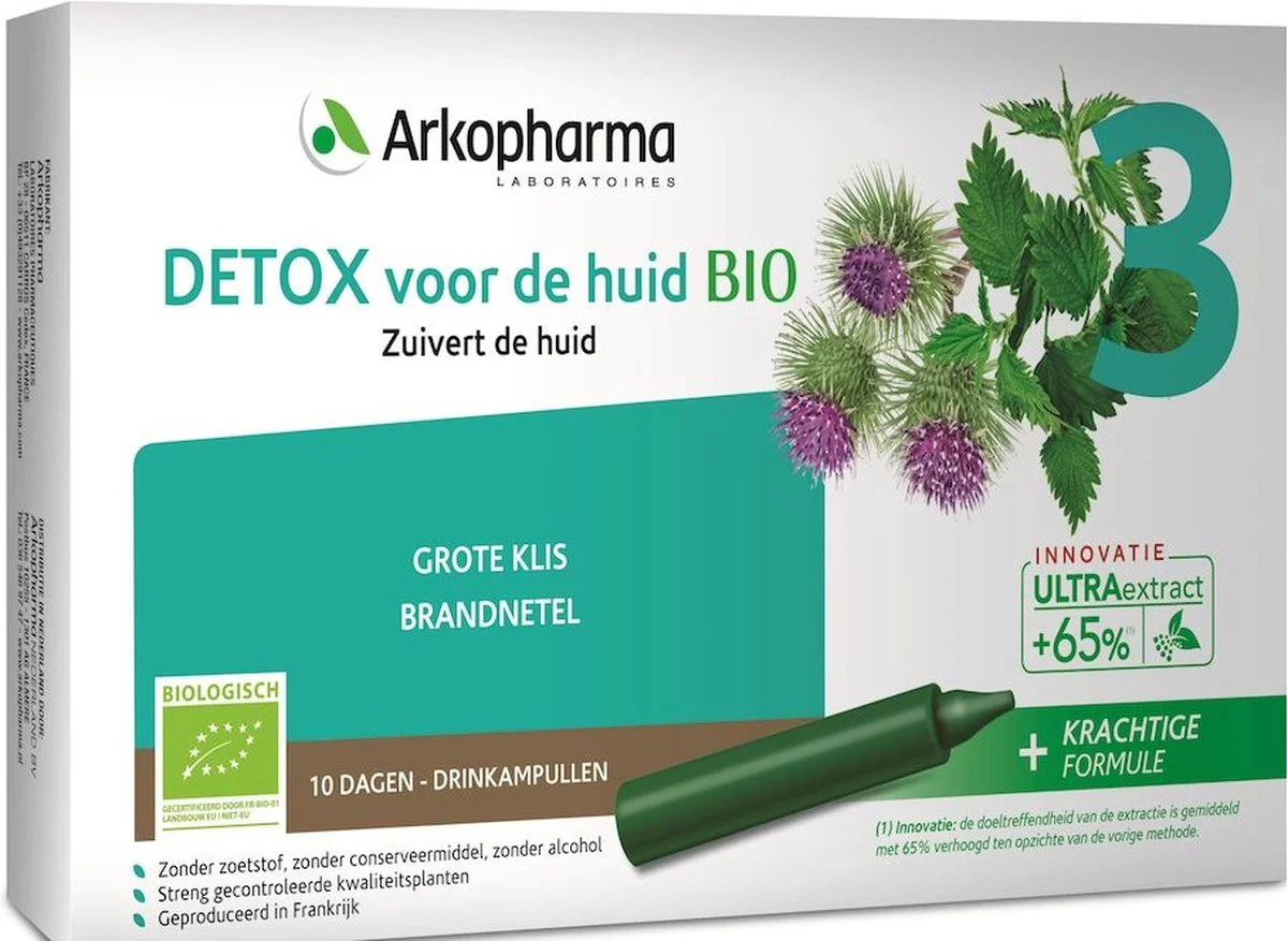Arkopharma Bio Drinkampullen Huid Detox 10 ampullen