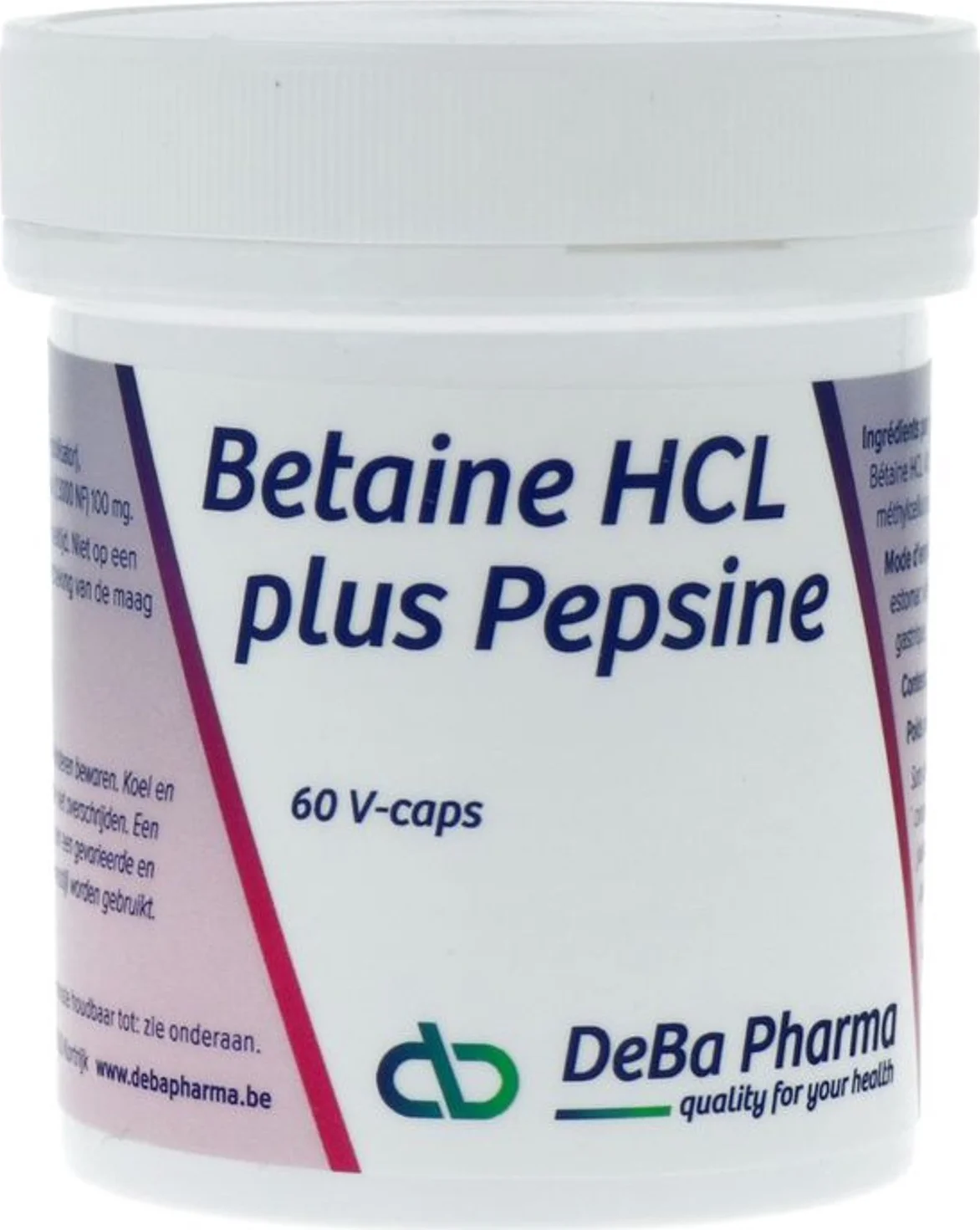 DeBa Pharma Betaine Hcl 400 mg Capsules 60VCP
