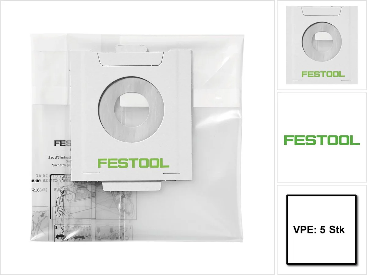 Festool ENS-CT 36 AC/5 Plasticfolie wegwerpstofzak - 496215