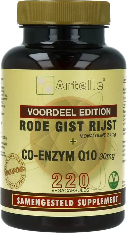 Artelle Rode Gist Rijst Co-Enzym Q10 Vegacapsules 220VCP