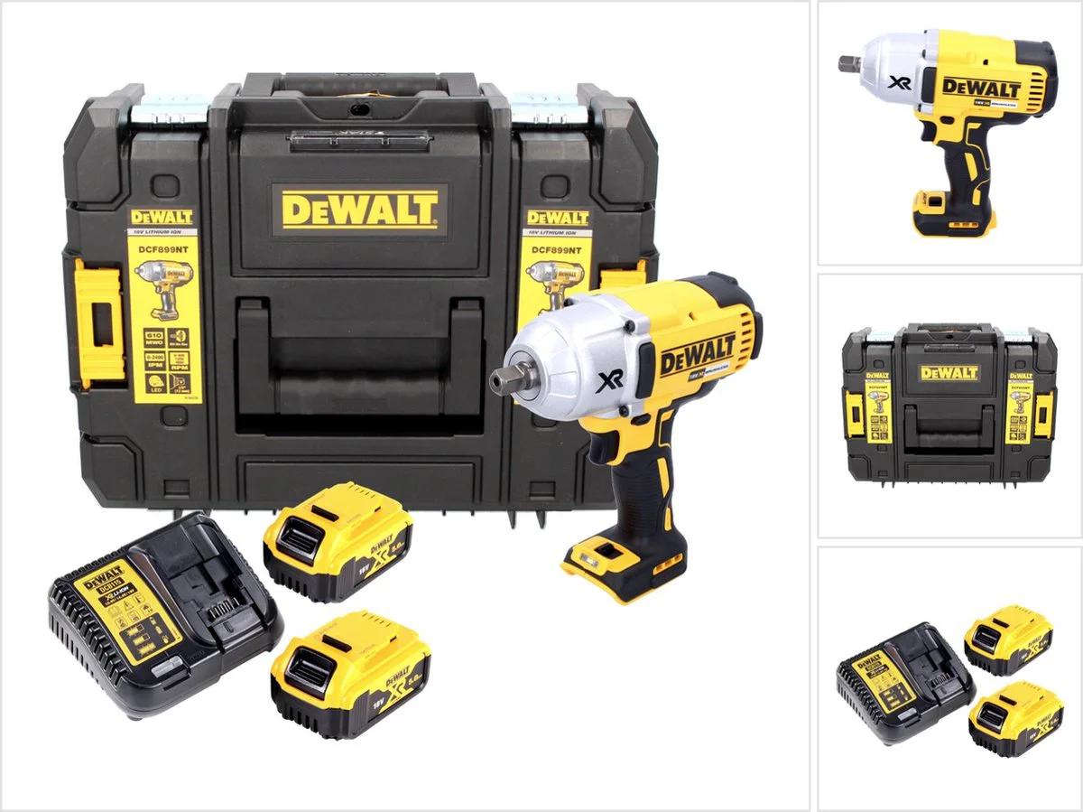 DeWALT DCF899P2 Accu slagmoersleutel 950Nm 1/2"borgpin 18V XR 5.0Ah in TSTAK