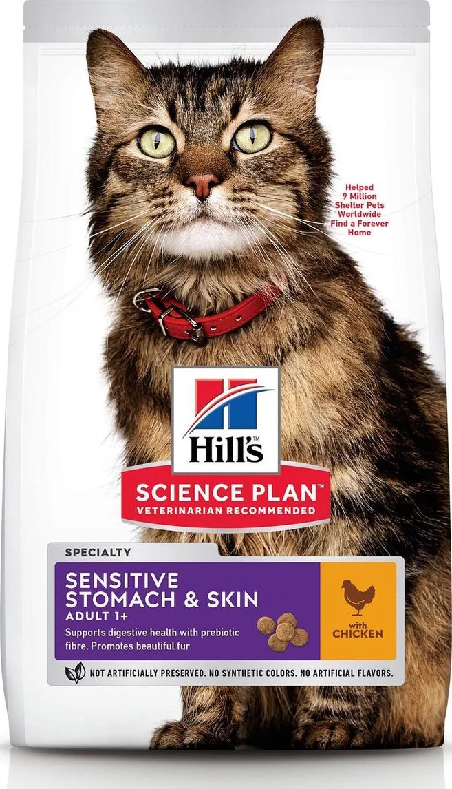 Hill's Science Plan Kattenvoer Adult Sensitive Stomach & Skin Kip 1,5 kg