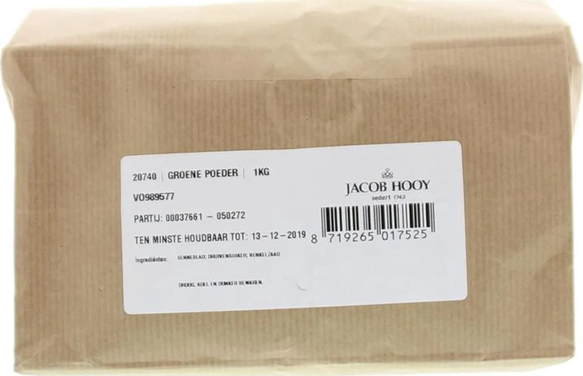 Jacob Hooy Groene Poeder 1000gr 1KG