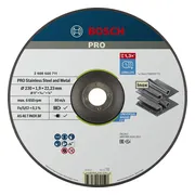 Bosch Professional Doorslijpschijf PRO Stainless Steel and Metal 230x22,23mm VE=1 - 2608600711