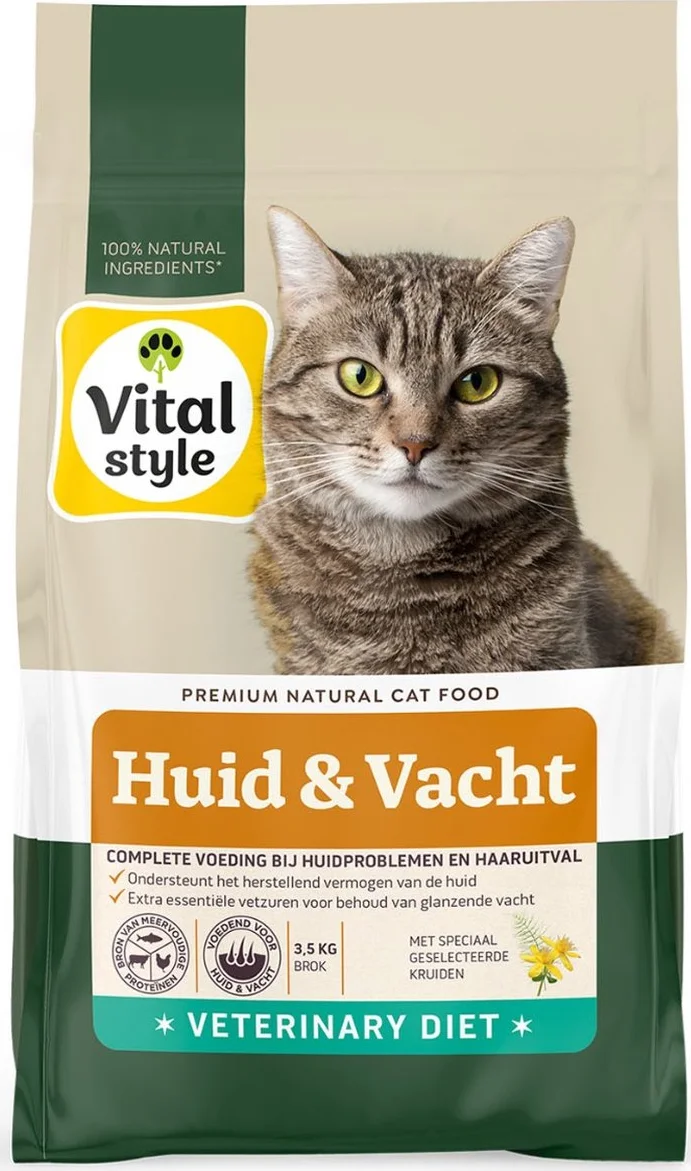 Vitalstyle Huid & Vacht Kattenvoer 3,5 kg