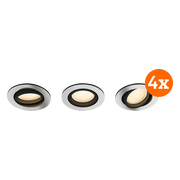 Philips Hue Milliskin inbouwspot White Ambiance - rond - Aluminium - 12-pack