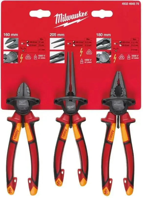 Milwaukee VDE 3-delige tangenset - 4932464575