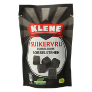 Klene Dubbelzoute Dobbelstenen Suikervrij 105GR
