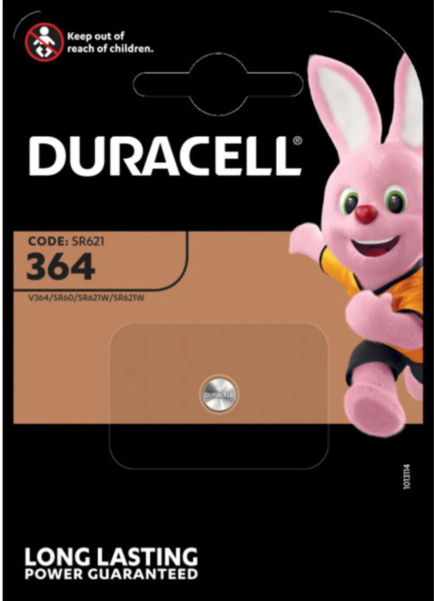 10x Duracell Knoopcelbatterij 364 1 stuks