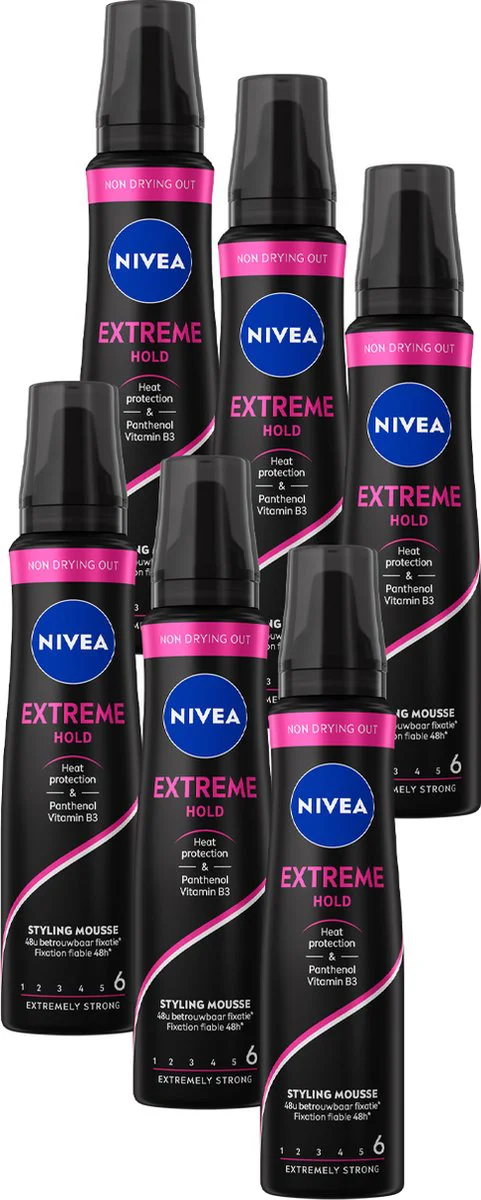 6x NIVEA Haarmousse Extreme Hold 150 ml