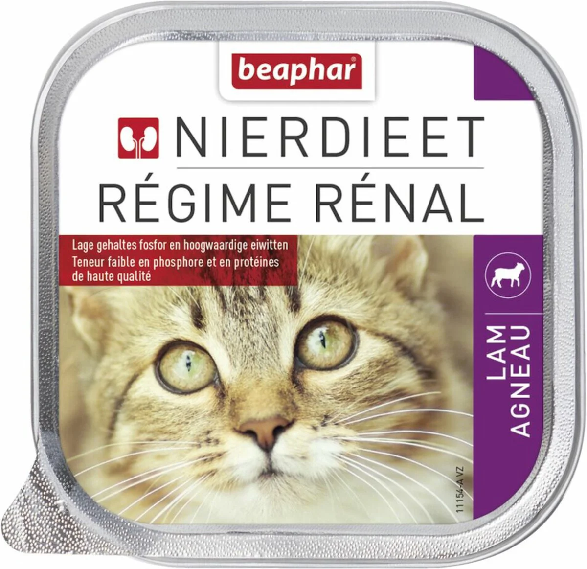16x Beaphar Nierdieet Kattenvoer Nat Lam 100 gr