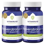 2x Vitakruid Resveratrol 200 mg 60 vegacapsules