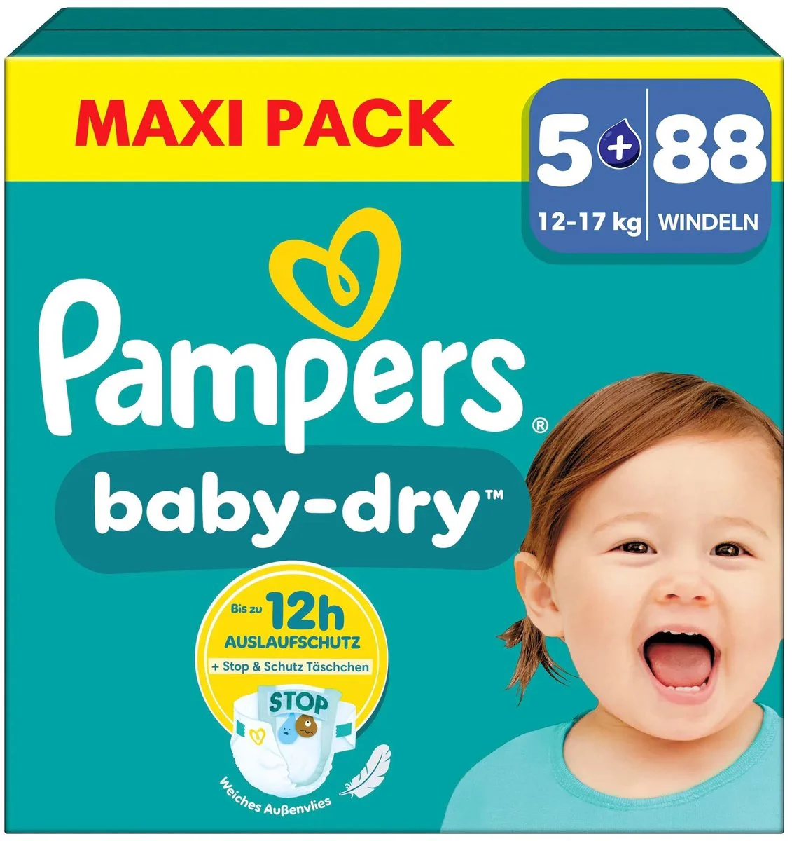 Pampers Baby Dry Luiers Maat 5+ (12-17kg) 88 stuks