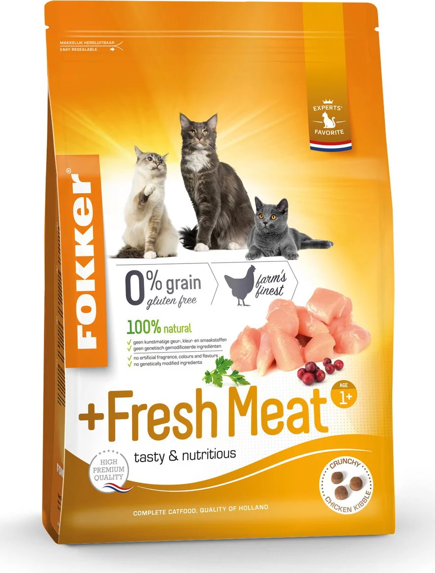 Fokker Fresh Meat Kattenvoer Verse Kip 2,5 kg