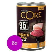 6x Wellness Core Hondenvoer Blik Kip - Eend - Wortel 400 gr