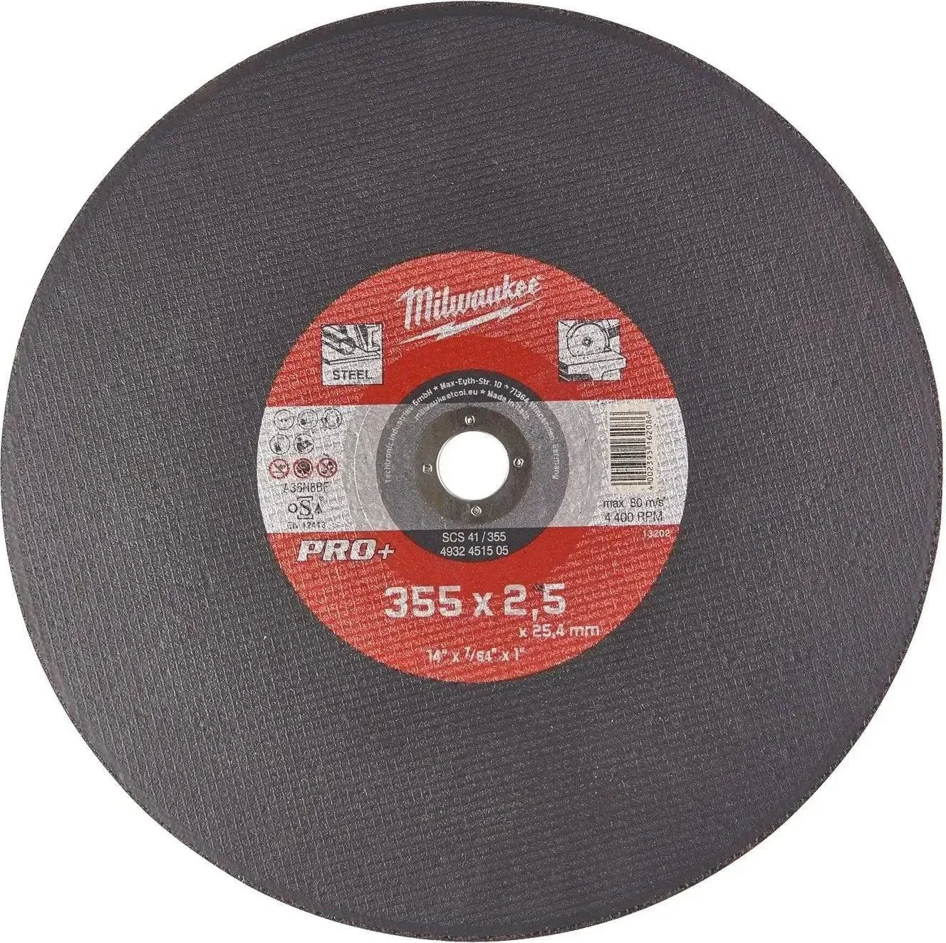 Milwaukee Metaalzaagblad voor afkortzaagmachines PRO+ SC 41 / 355 x 2,5 x 25 mm - 4932451505