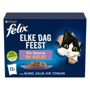 Felix Kattenvoer Nat in Gelei Elke Dag Feest Mix Selectie 7+ 12 x 85 gr