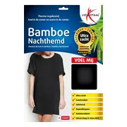 Lucovitaal Bamboe Nachthemd Zwart L