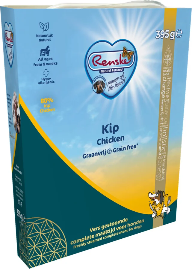 Renske Vers Gestoomd Complete Menu Hondenvoer Nat Kip Graanvrij 395 gr