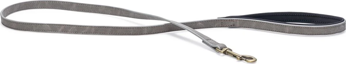 Beeztees Balacron Ax Hondenriem Kunstleer - Grijs - 100 cm x 15 mm