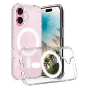 Transparant Hoesje Geschikt voor Apple iPhone 16 | Compatibel met MagSafe / Qi2 | Dun TPU | Back Cover met Magneet | Doorzichtig | Ultra Dun