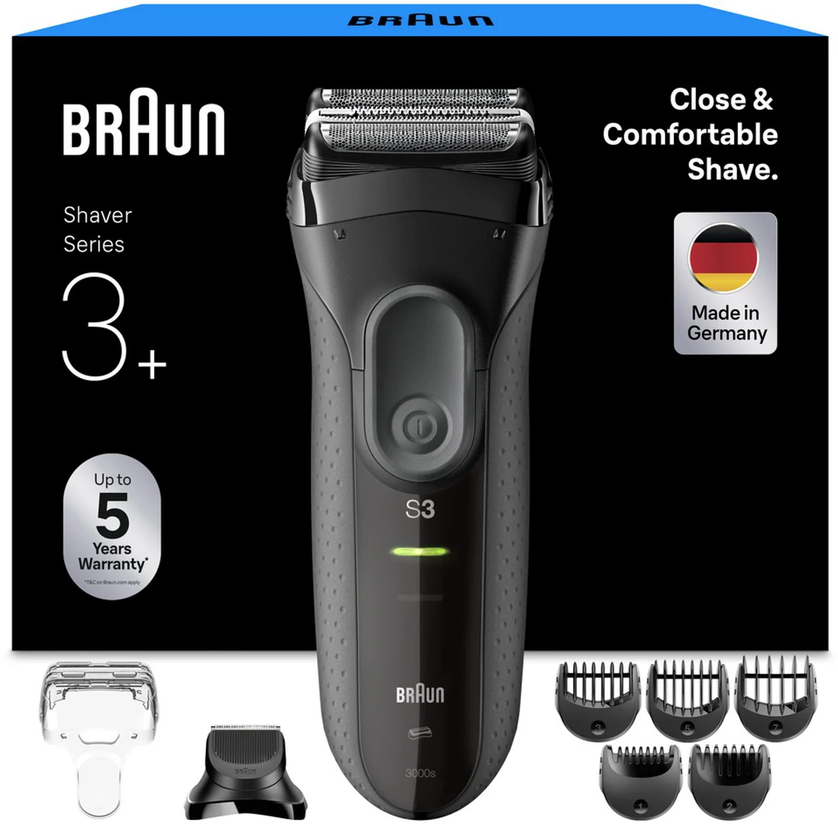 Braun Series 3+ 3000BT Grijs