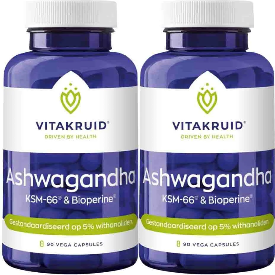 2x Vitakruid Ashwagandha Ksm 90 vegacapsules