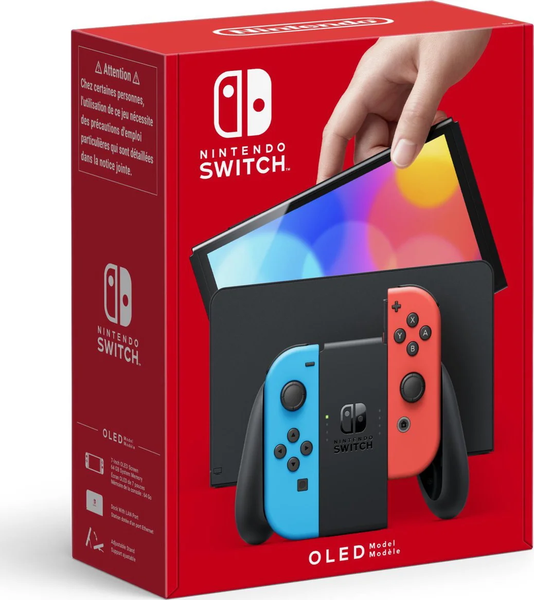 Nintendo Switch OLED Blauw Rood