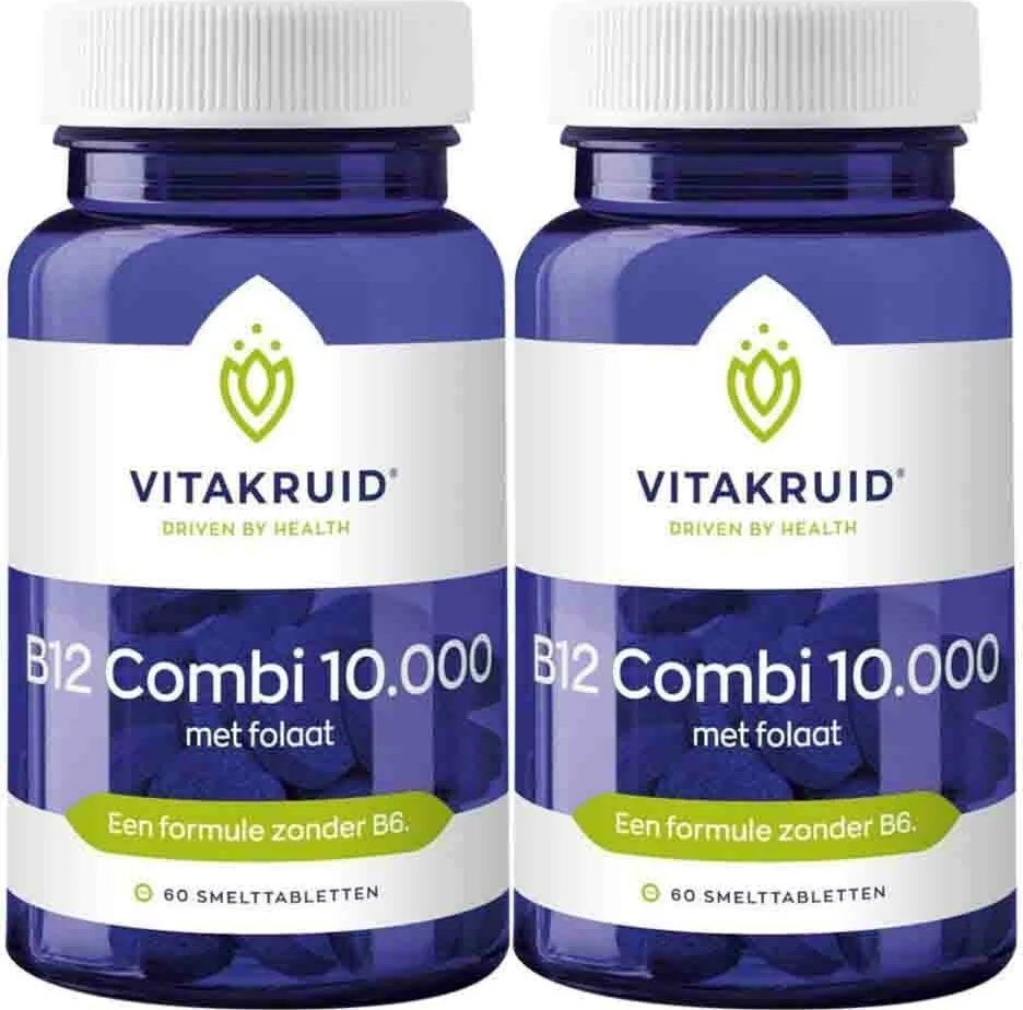 2x Vitakruid B12 Combi 10.000 met folaat 60 tabletten