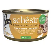 12x Schesir Kattenvoer Tonijn en Kip in Gelei 85 gr