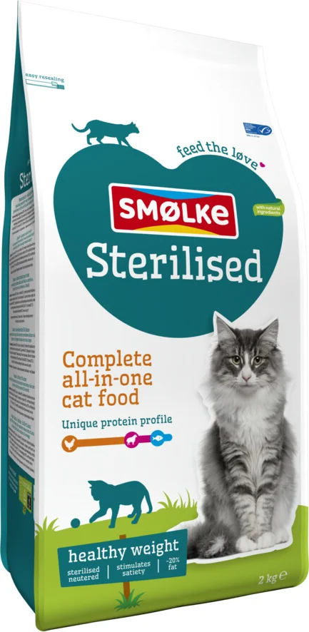 4x Smolke Kattenvoer Sterilised 2 kg