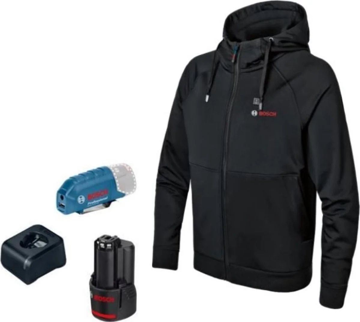 Bosch Professional PRO GHH 12+18V XA 3XL Verwarmde hoody zwart 1x 2.0Ah - 06188000GG