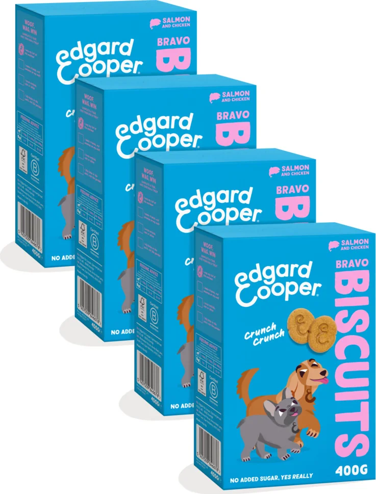 4x Edgard & Cooper Adult Biscuit Zalm & Kip 400 gr