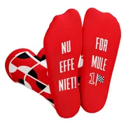 Silly Soles - Grappige Cadeaus FORMULE 1 Sokken - Cadeau voor Man Verjaardag - One Size Sokken met Tekst - Funny Huissokken Auto - Geschenk Heren, Vrouwen, Vader, Papa, Jongen, Originele Cadeautjes, Max Verstappen, Red Bull Racing