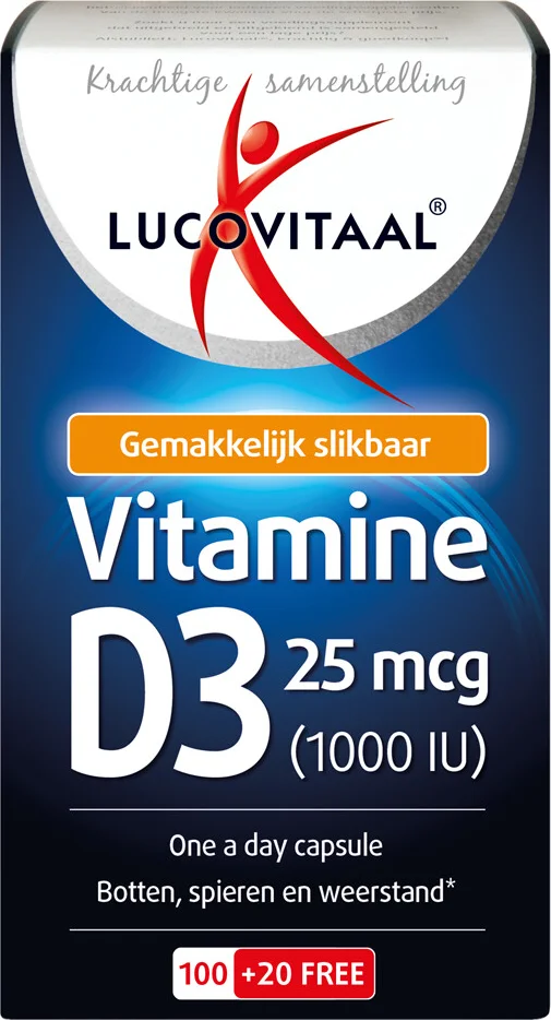 3x Lucovitaal Vitamine D3 25mcg 120 capsules