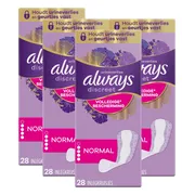 4x Always Discreet Normal Inlegkruisjes Urineverlies 28 stuks